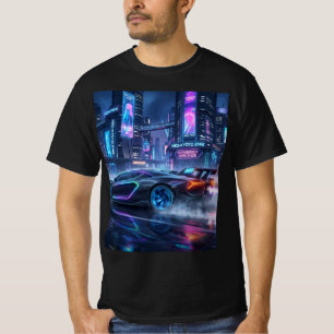 Camiseta con Estilo de Coche Deportivo