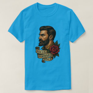 Camiseta con estilo de tatuaje de enfoque hacia de