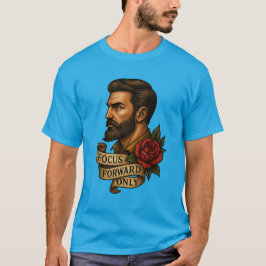 Camiseta con estilo de tatuaje de enfoque hacia de