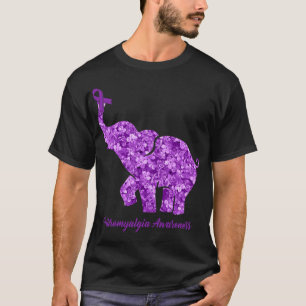 Camiseta Con Fibromialgia de Flores Cinta de Conciencia