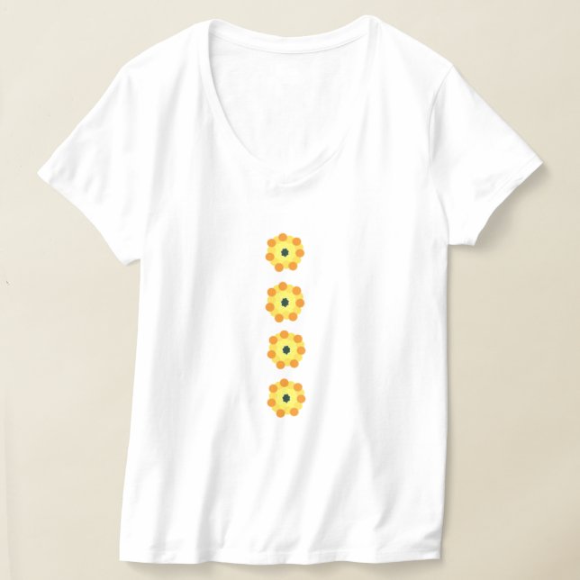 Camiseta con flores abstractas (Distribución )