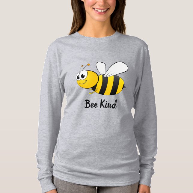 Camiseta con fondo de abeja ilustrada (Anverso)