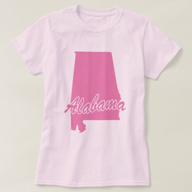 Camiseta con forma del estado de Alabama (Diseño del anverso)