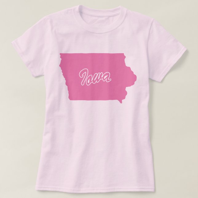 Camiseta con forma del estado de Iowa (Diseño del anverso)