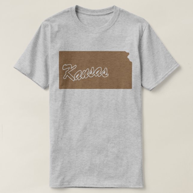 Camiseta con forma del estado de Kansas (Diseño del anverso)