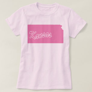 Camiseta con forma del estado de Kansas