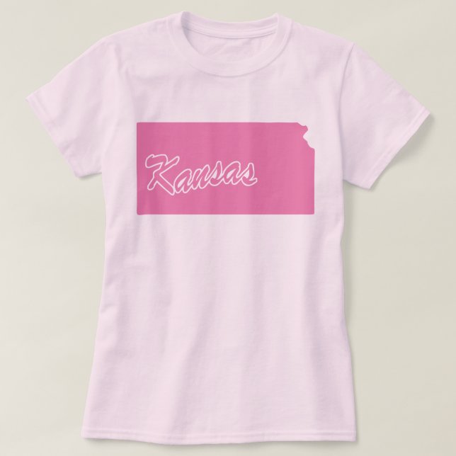 Camiseta con forma del estado de Kansas (Diseño del anverso)