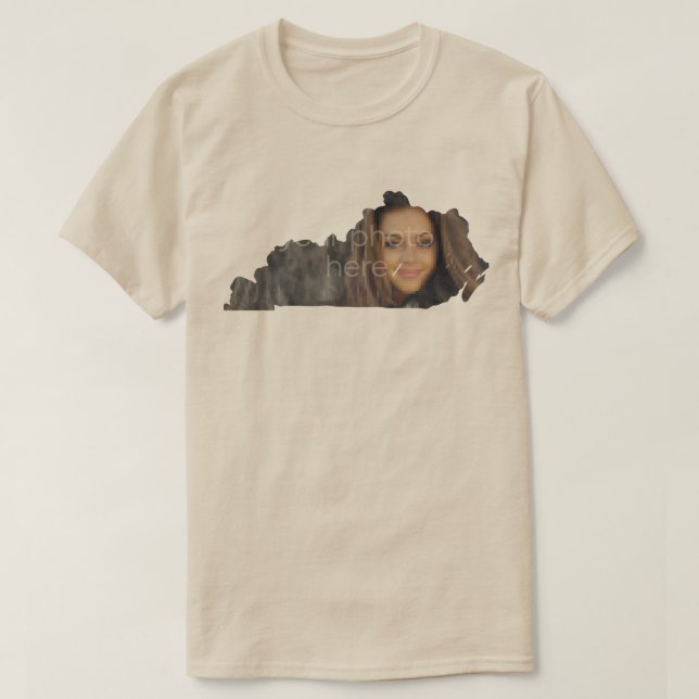 Camiseta con forma del estado de Kentucky con TU F (Diseño del anverso)
