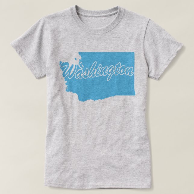 Camiseta con forma del estado de Washington (Diseño del anverso)
