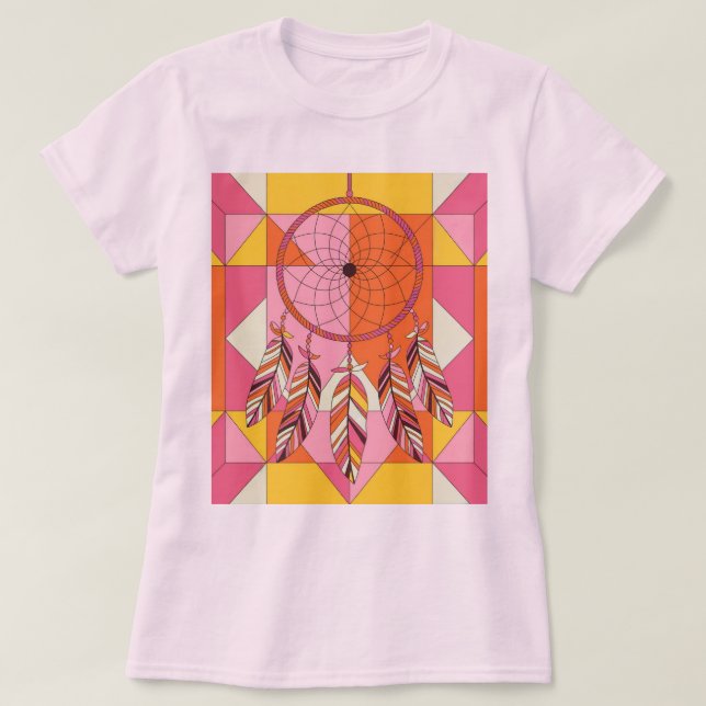 Camiseta con formas geométricas de Dreamcatcher ro (Diseño del anverso)