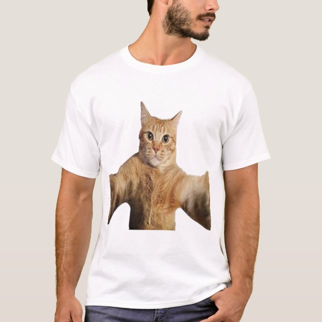Camiseta con foto de gato real con estilo (Anverso)