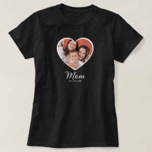 Camiseta con foto de guion establecido por mamá