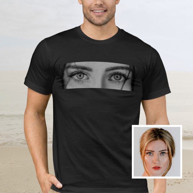 Camiseta con foto de ojos de tu ser querido person (Subido por el creador)