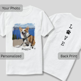 Camiseta con foto de perro personalizada en la par