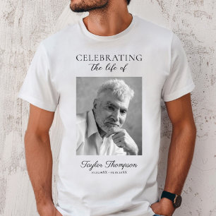 Camiseta con foto tributo conmemorativo blanco