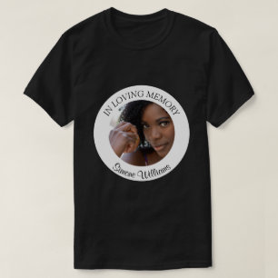 Camiseta con foto y nombre conmemorativo de funera