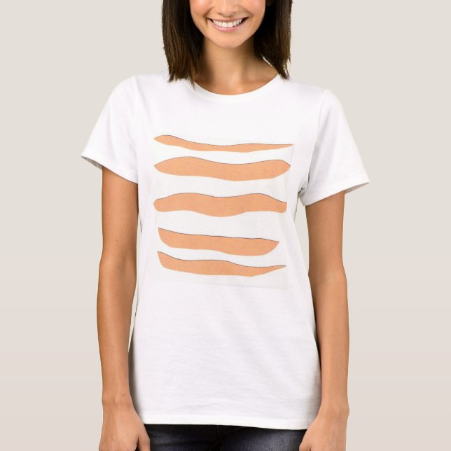 Camiseta con franjas de tigre Naranja (Anverso)
