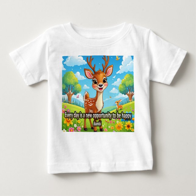 camiseta con Frase Inspiradora Infantil de Bambi (Anverso)