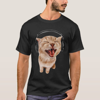 Camiseta Con Gafas de Gato para Mujeres Meme