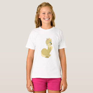 Camiseta con gato amarillo