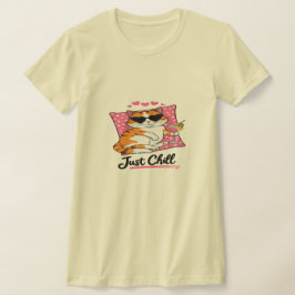 Camiseta con gato relajante: sólo mastica a un gat