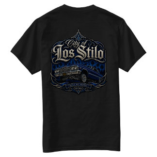 Camiseta con golpe en la espalda de Los Ángeles Co