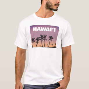 Camiseta con gradiente de cielo y palmera de puest
