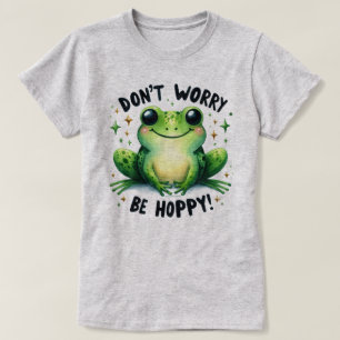 Camiseta con gráfico de rana de la cita No te preo