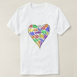 Camiseta con grillos arcoiris (corazón)