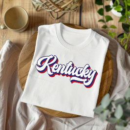 Camiseta con guión azul y blanco rojo de Kentucky