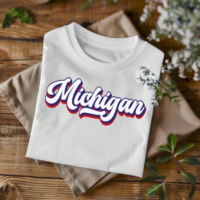 Camiseta con guiones de cosecha blanca y azul de M (Subido por el creador)
