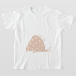 Camiseta con hermosa mariposa naranja minimalista