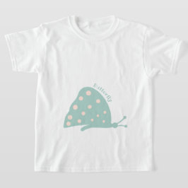 Camiseta con hermosa mariposa verde minimalista