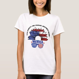 Camiseta Con honestidad y coraje, comienza la grandeza