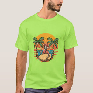 Camiseta con huella de esqueleto