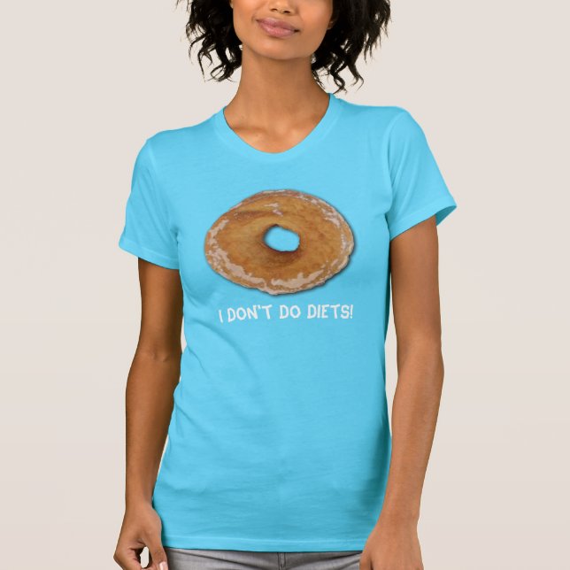 Camiseta con humor para comida DONUT FUN, (Anverso)