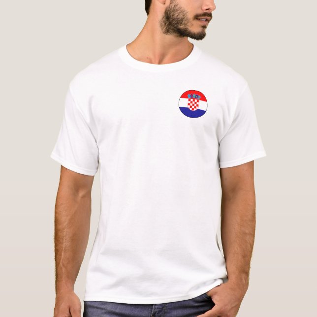 Camiseta con icono de la bandera croata minimalist (Anverso)