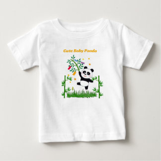 Camiseta con ilustración de adorable panda bebé co