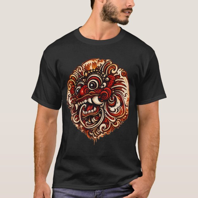 Camiseta con ilustración de Barong balinés (Anverso)