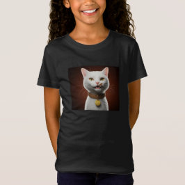Camiseta con ilustración de gato estética linda