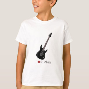 Camiseta con ilustracion de guitarra eléctrica