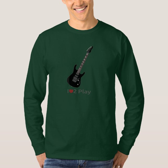 Camiseta con ilustracion de guitarra eléctrica (Anverso)
