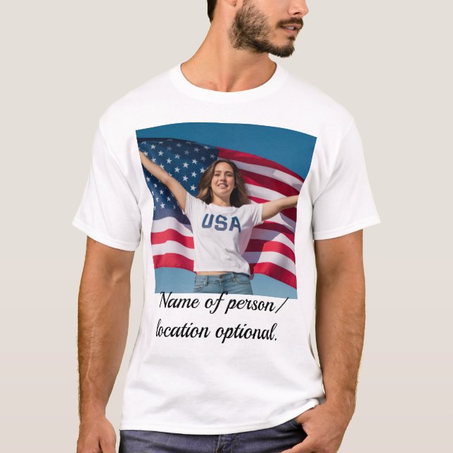 Camiseta con imagen editable y arte personalizado (Anverso)