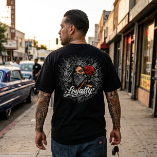 Camiseta con impresión de lealtad en la parte post