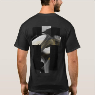 Camiseta con impresión trasera tendencia abstracta