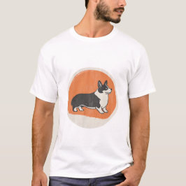 Camiseta con insignia de silueta retro de Corgi
