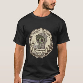 Camiseta con insignia personalizable de Muerto por