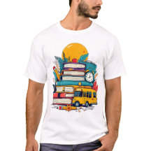 Camiseta con insignia retro divertida de útiles es