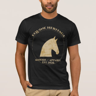 Camiseta con Insignia Vintage de Herencia Ecuestre