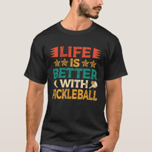 Camiseta Con Jugador de Juego Deportivo Pickleball Paddle